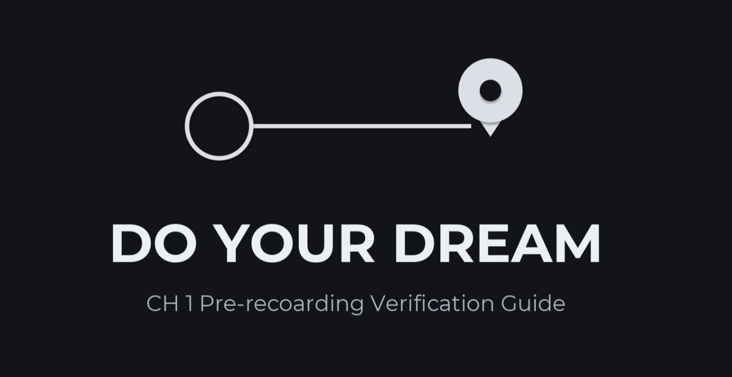 Ch 1 Pre-recoarding Verification Guide