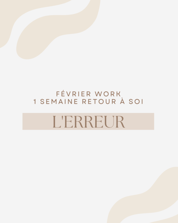 L'erreur 
