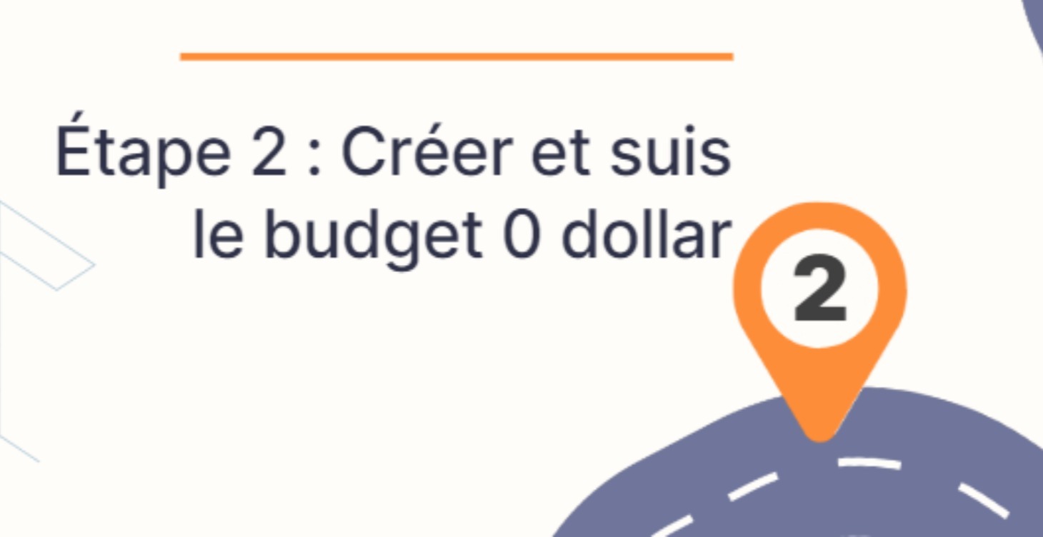Étape 2 : Créer et suis le budget 0 dollar