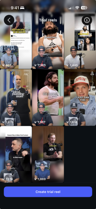 If You Have Access to Trial Reels on IG, USE THEM!