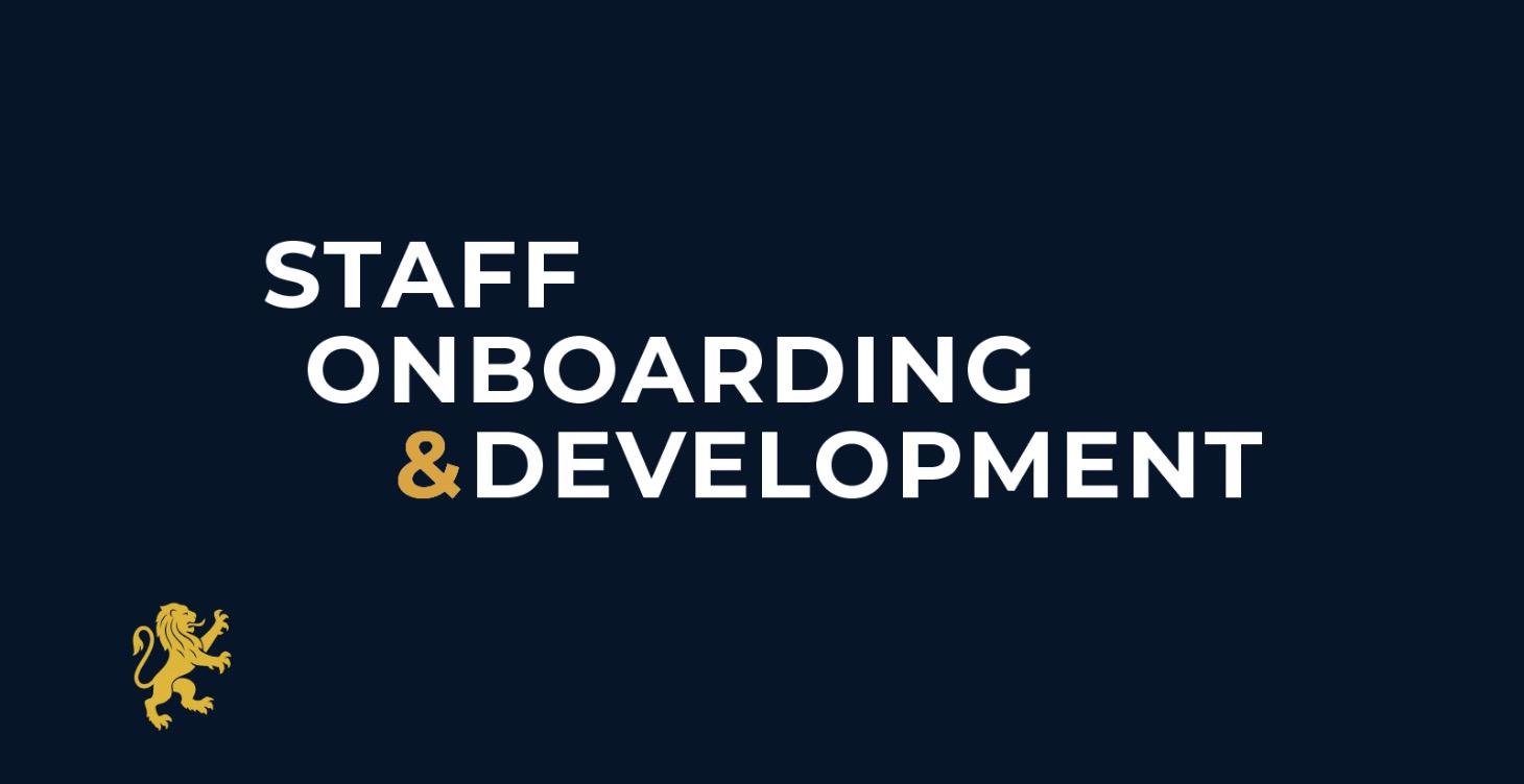 Staff Onboarding & Development