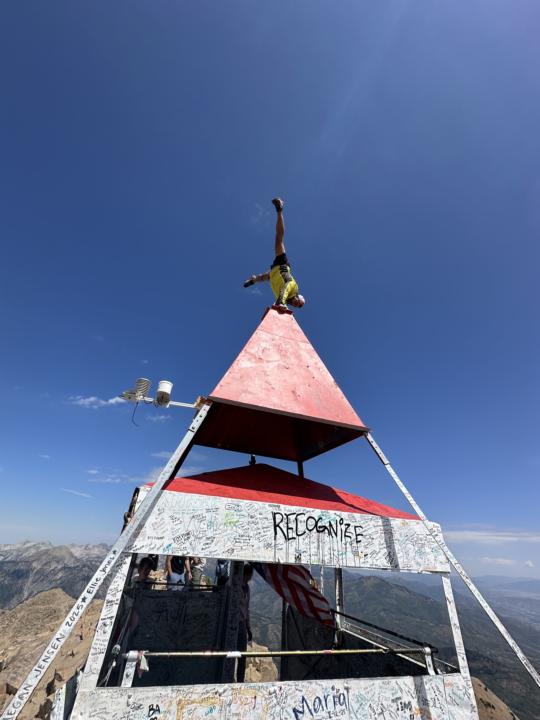 My Handstand today at 12000 feet 