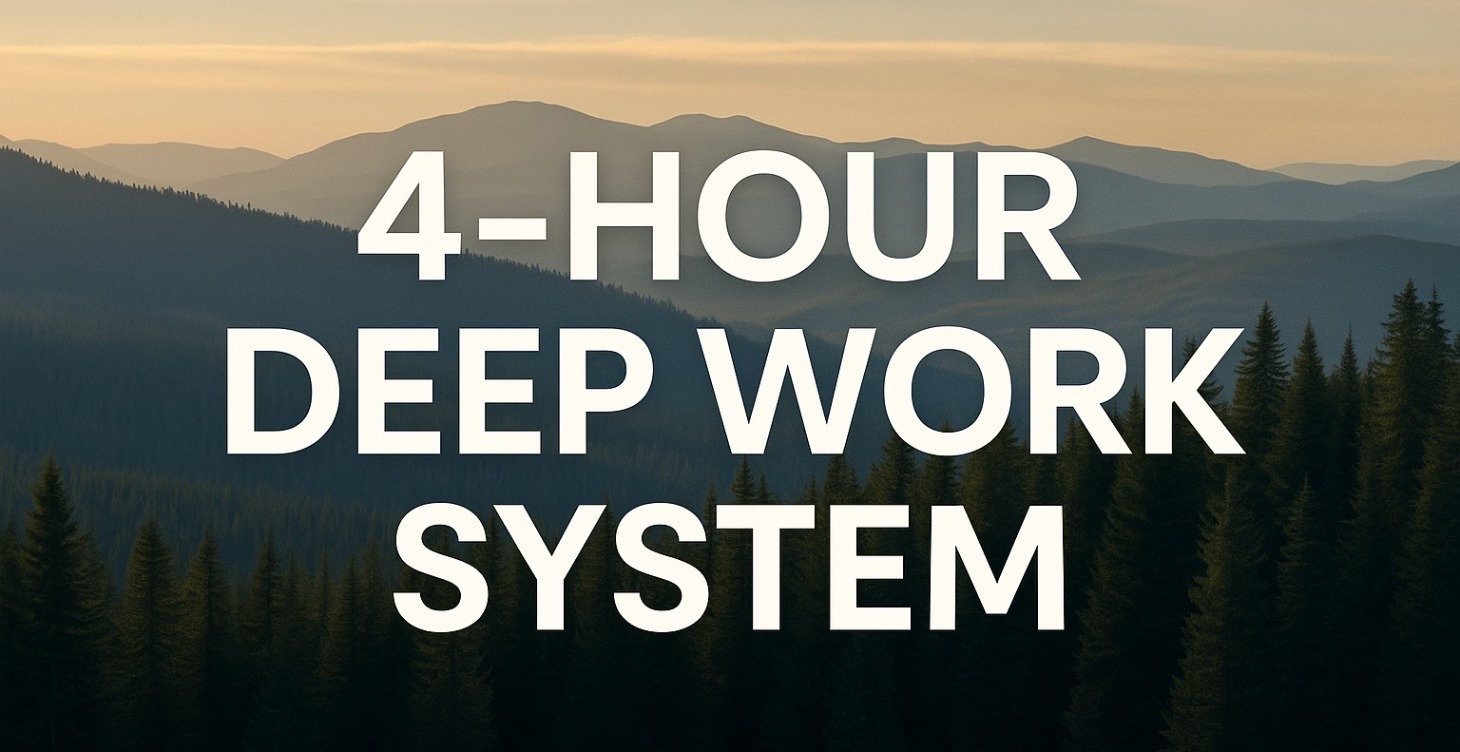(公开版）4-Hour Deep Work System | 时间自由