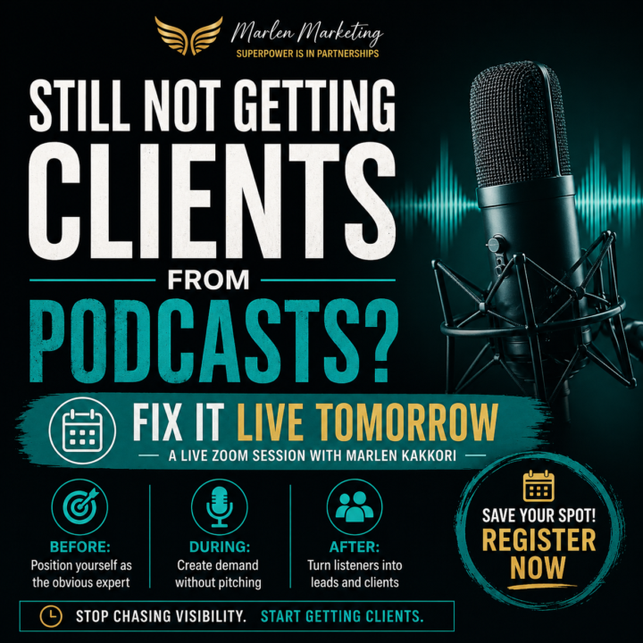 Tomorrow: Still Not Getting Clients from Podcasts? Fix It Live
