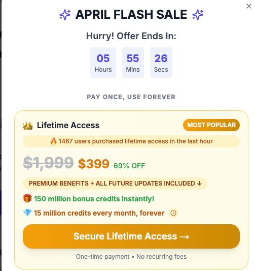 $399 for LIFE????!!! 🤯 [Hurry, it disappears in 5 hrs] 