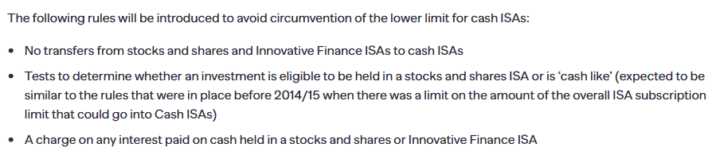 New ISA Rules