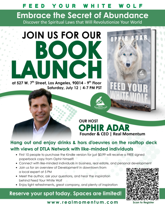 Ophir's Book Launch Event: Feed Your White Wolf! Details Below!