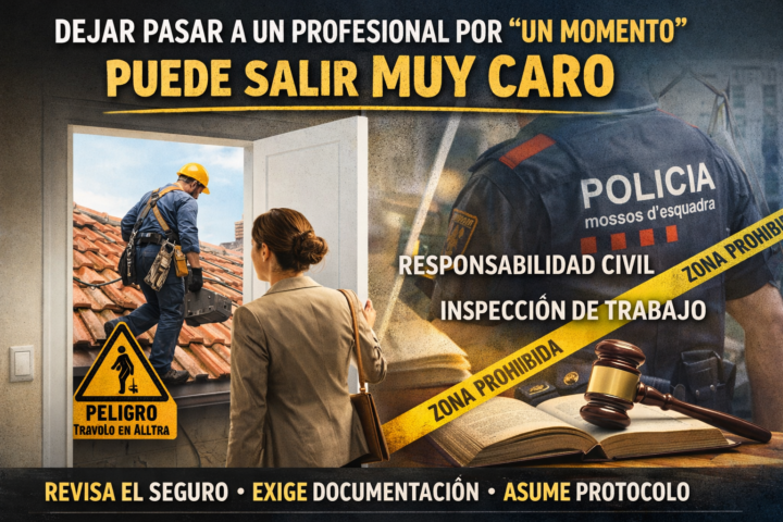 🚨 Cuando “solo es dejar pasar a un profesional” se convierte en un riesgo legal real