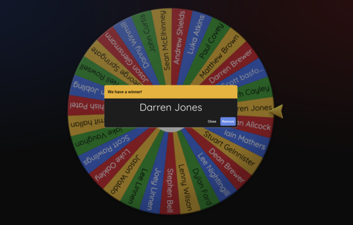 AND THE WEDNESDAY WINNER IS... 