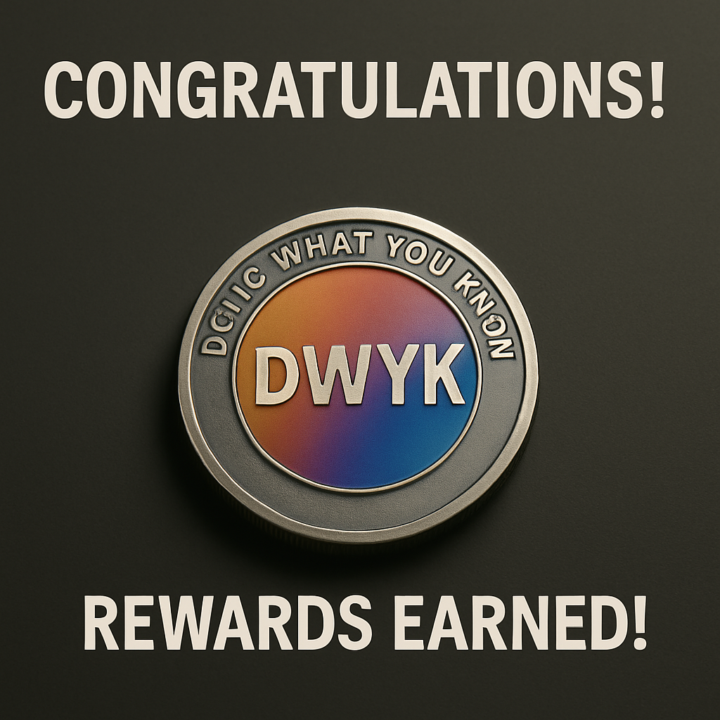 Congratulations! DWYK Rewards Have Been Earned 🎉