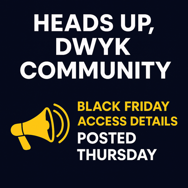 A Quick Note Before Black Friday