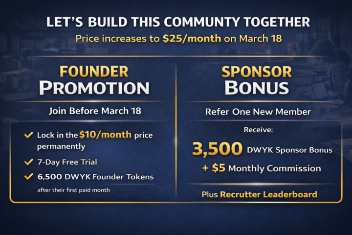 Founder Promotion + Sponsor Bonus