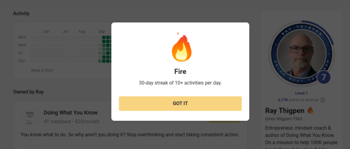 Got the fire back.