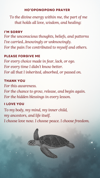 Ho-oponopono Prayer
