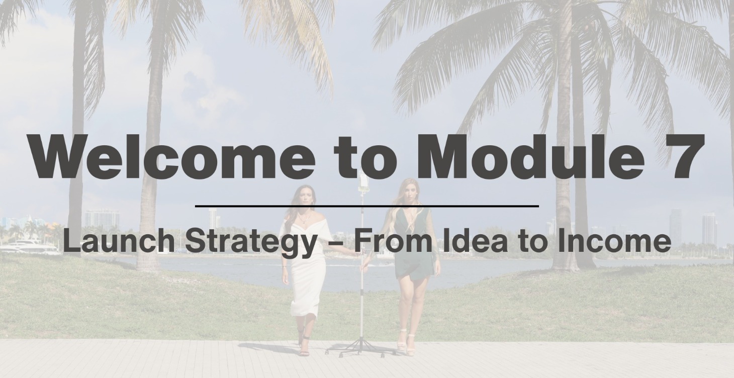 Module 7: Launch Strategy & Marketing Plan