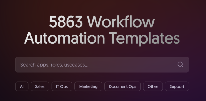 Did you know? n8n offer 5863 Workflow Automation Templates for free