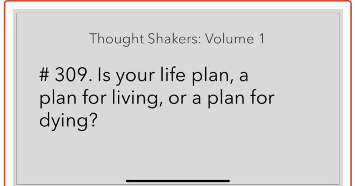 Thought Shaker for July 1, 2025