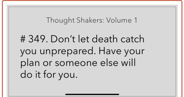 Thought Shaker for August 9, 2025