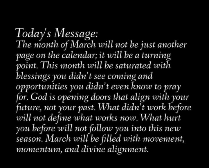March Message 