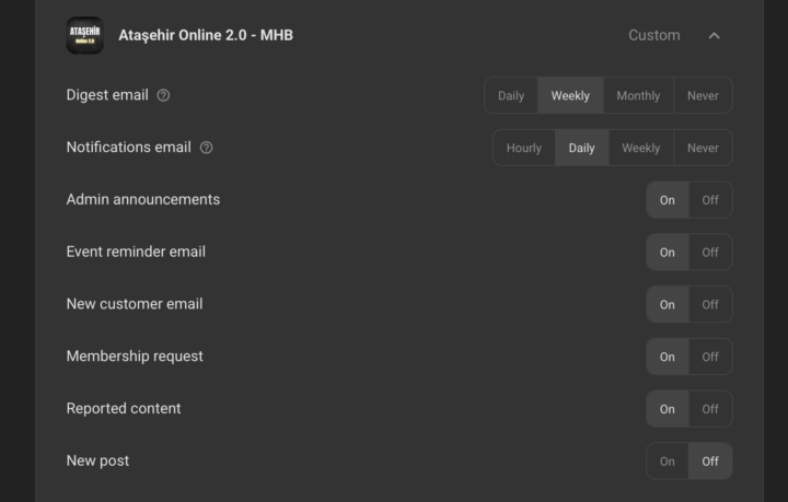 Skool bildirimleri zenginleştirildi...