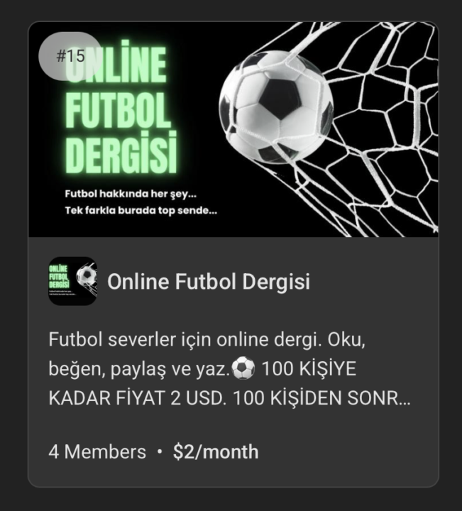 Tebrikler Online Futbol Dergisi!