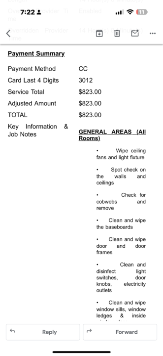 Got to love an 823$ booking :)