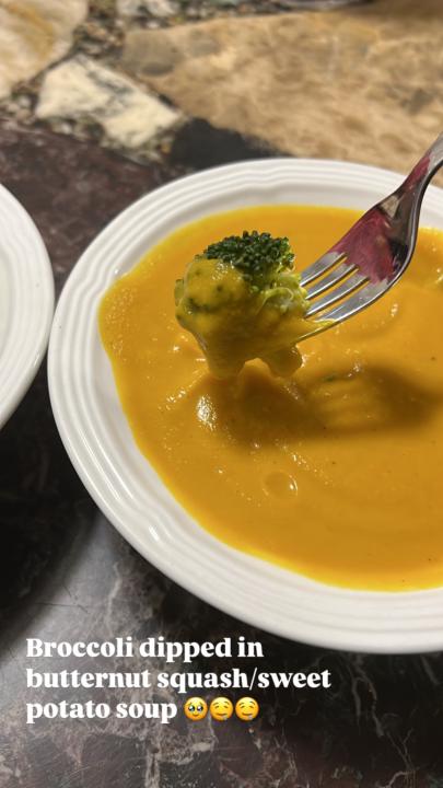Butternut Squash + Sweet Potato Soup! 
