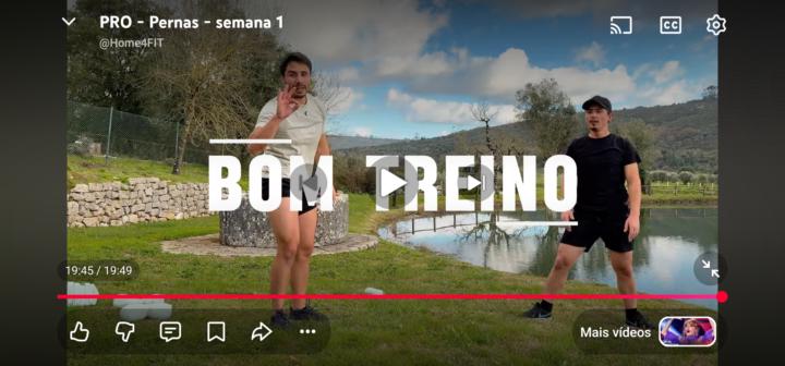 1°treino da semama