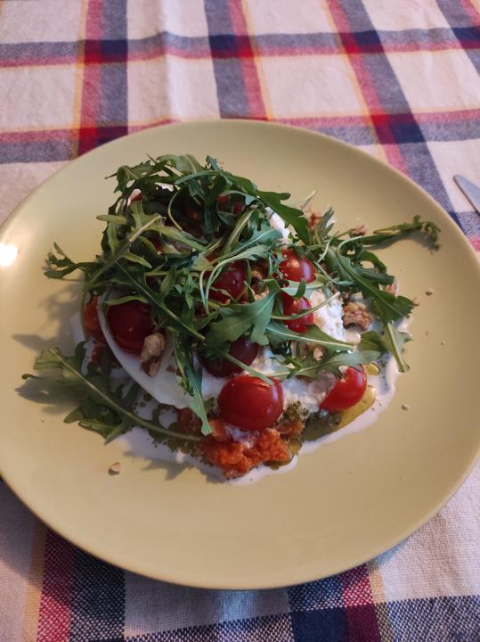 Batata doce com burrata