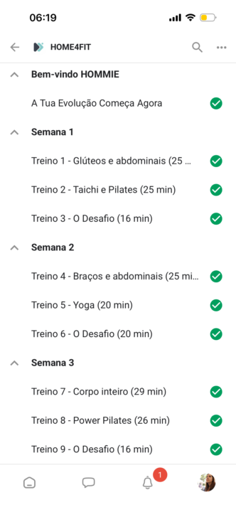 3.º treino da semana