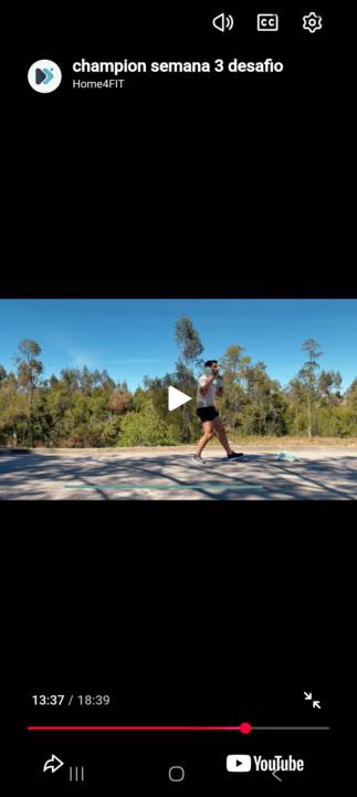 Corrida e caminhada e desafio quase feito