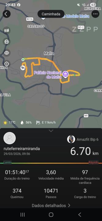 Hoje foi dia de uma caminhada...