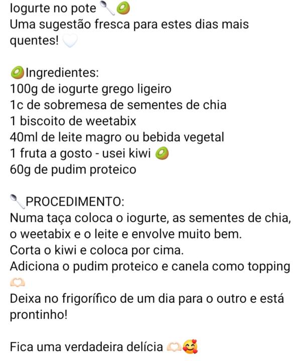 Iogurte no pote.. 
