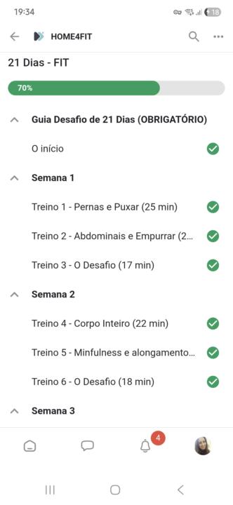 Semana concluída 