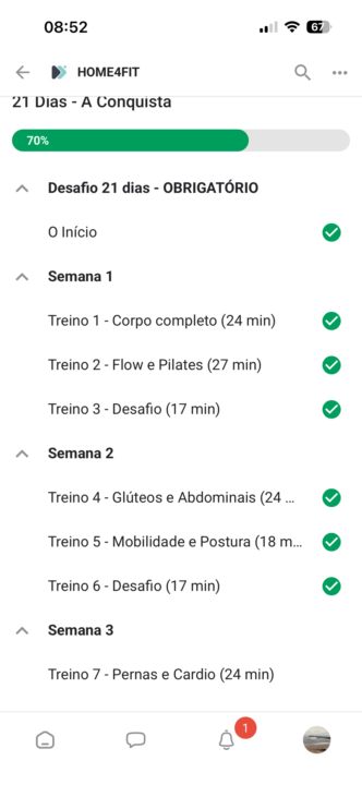 Segunda semana ✔️