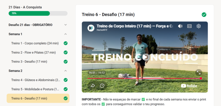 2ª Semana concluída!! 🤩💪