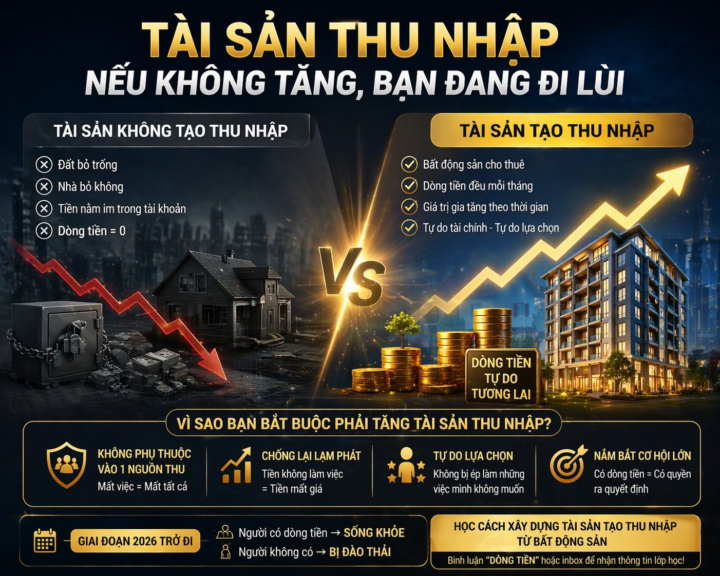 TÀI SẢN THU NHẬP – NẾU KHÔNG TĂNG, BẠN ĐANG ĐI LÙI