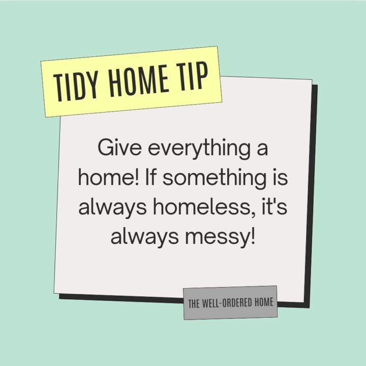 Tidy home tip #9