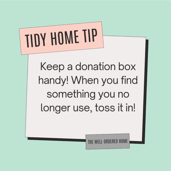 Tidy home tip #6
