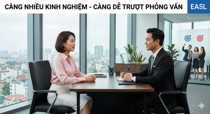 CÀNG NHIỀU KINH NGHIỆM – CÀNG DỄ TRƯỢT PHỎNG VẤN