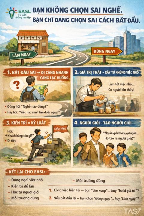 [Hướng nghiệp] Bạn không chọn sai nghề. Bạn chỉ đang chọn sai cách bắt đầu