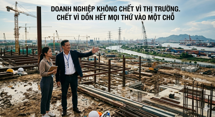 DOANH NGHIỆP KHÔNG CHẾT VÌ THỊ TRƯỜNG. CHẾT VÌ DỒN HẾT MỌI THỨ VÀO MỘT CHỖ