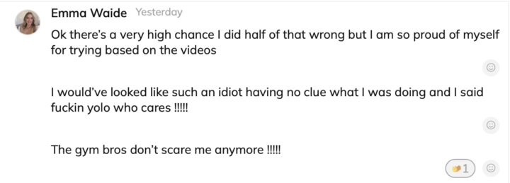 Emma Overcomes Gym Anxiety