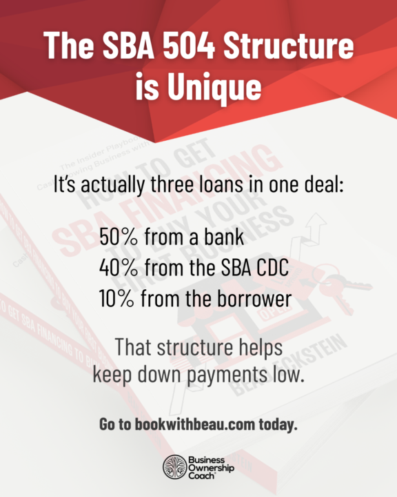 The SBA 504 Structure is Unique