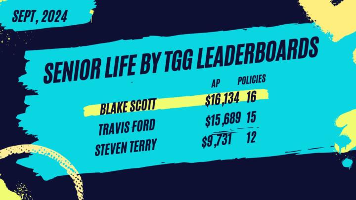 Senior Life by TGG Leaderboards Sept 2024 