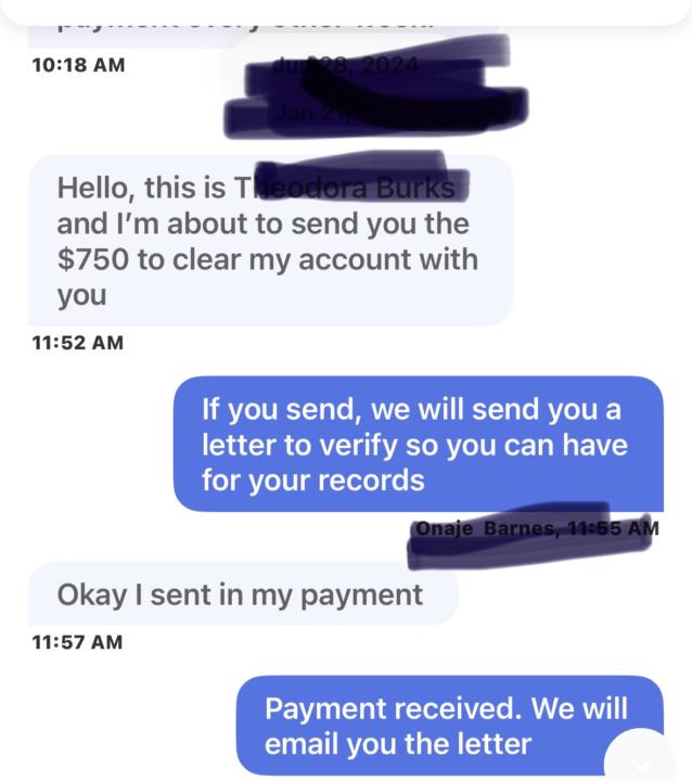  Former tenant randomly sends us $750