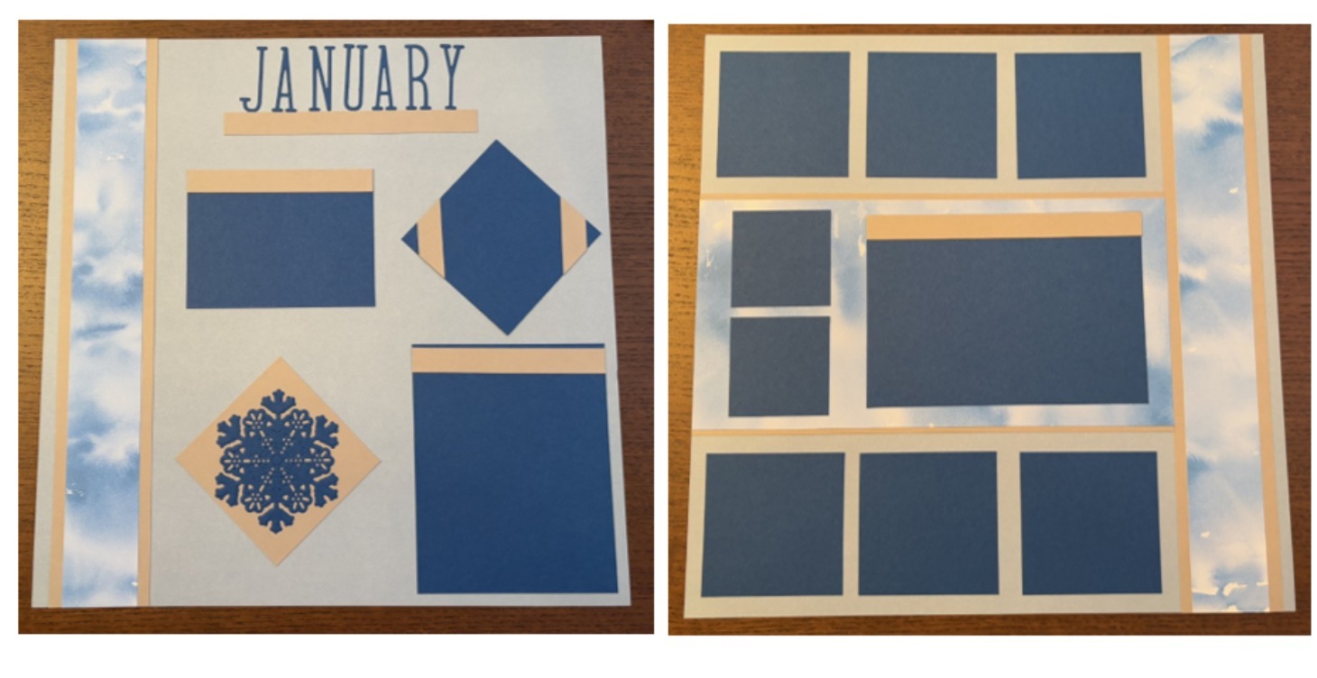 Monthly 2-page Layout - January, 12" x 12"