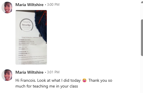 Congratulation for passing your CompTIA Security+ 