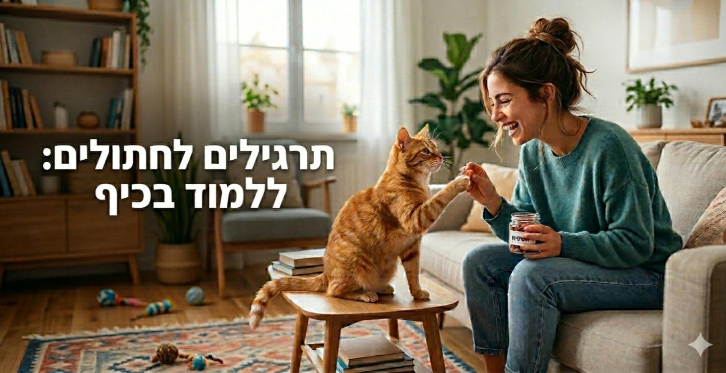 לימוד תרגילים לחתול