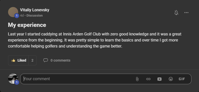 The Caddie Course